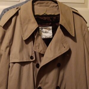 London Fog Beige Double-Breasted Trench Coat